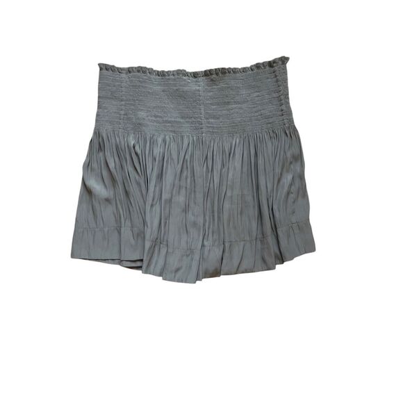 KOCH Smocked High Waist Pleated Mini Shorts - Size Large - 100% Polyester - Made - Picture 1 of 4